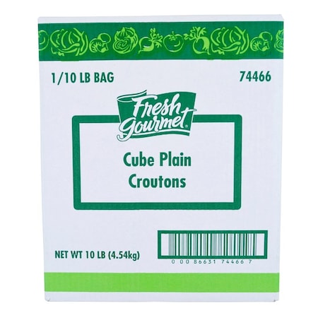 Fresh Gourmet Fresh Gourmet Plain Trans Fat Free Cube Croutons 10lbs 74466